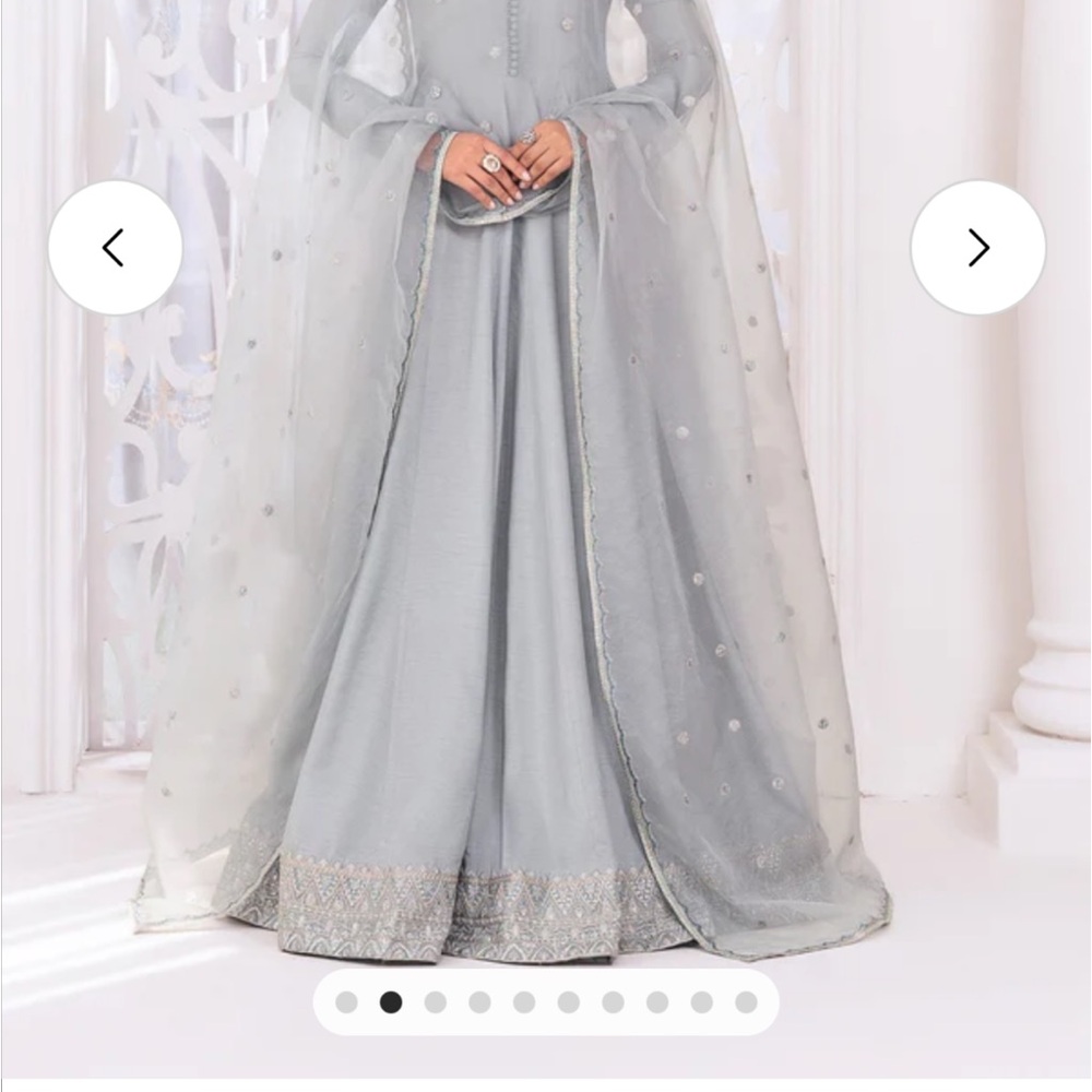 Pakistani Dress in Light Gray